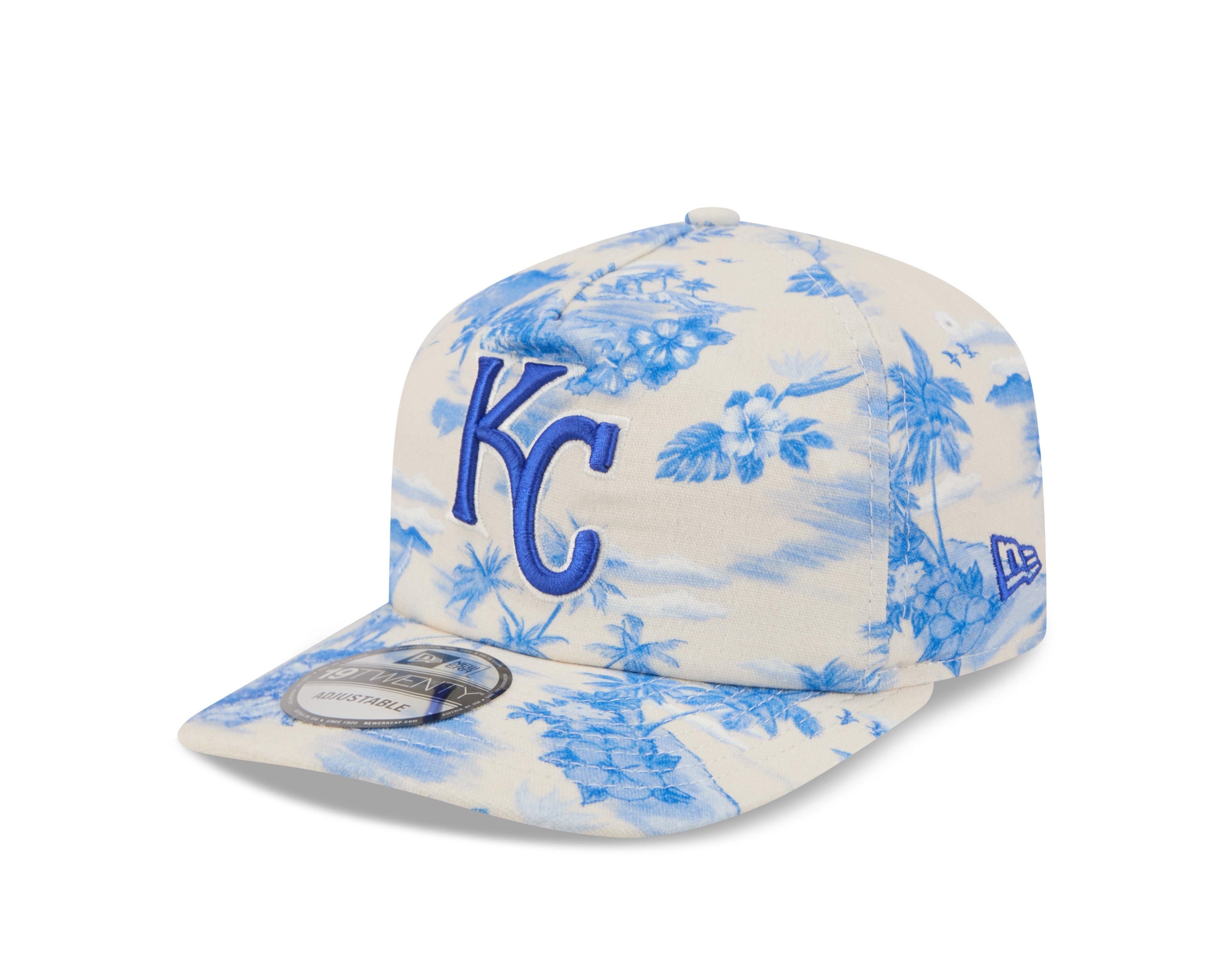 New Era Kansas City Royals 19TWENTY Tropical Snapback Hat - White/Royal - WHITE/ROYAL